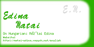 edina matai business card